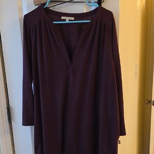 41 Hawthorn Stitch Fix Plus 2x Deep Purple Tunic Top